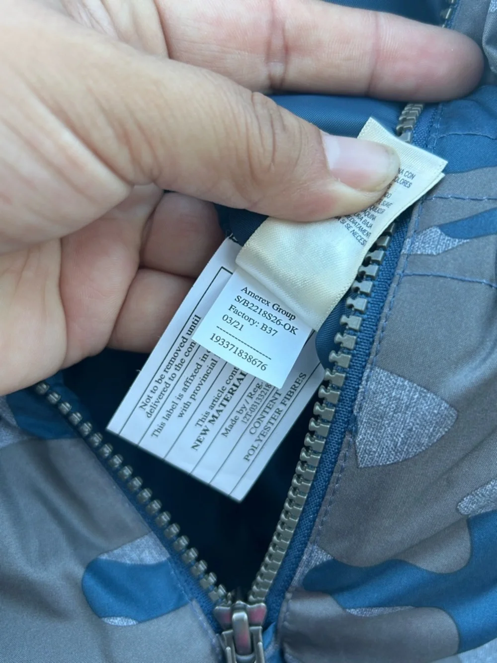 OshKosh B'gosh Blue & Gray Camo Snow Overalls